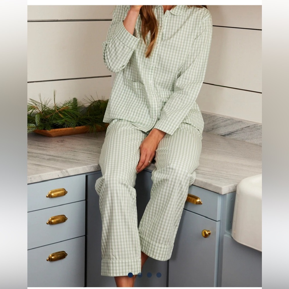 LAKE pajama gingham set medium
